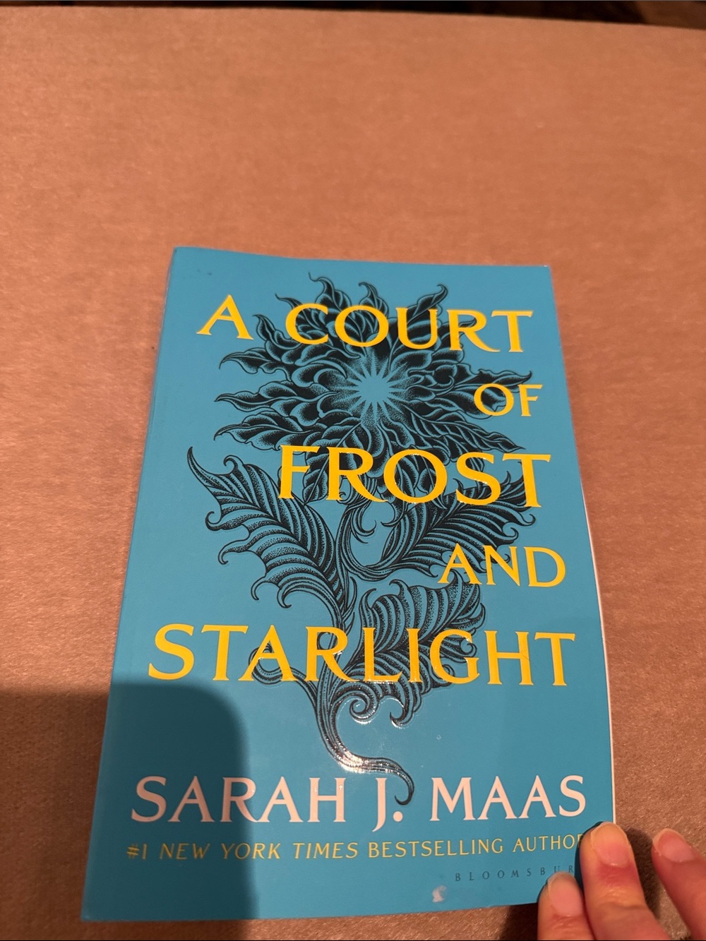A Court of Frost and Starlight by Sarah J. Maas - Teal & Gold Paperback